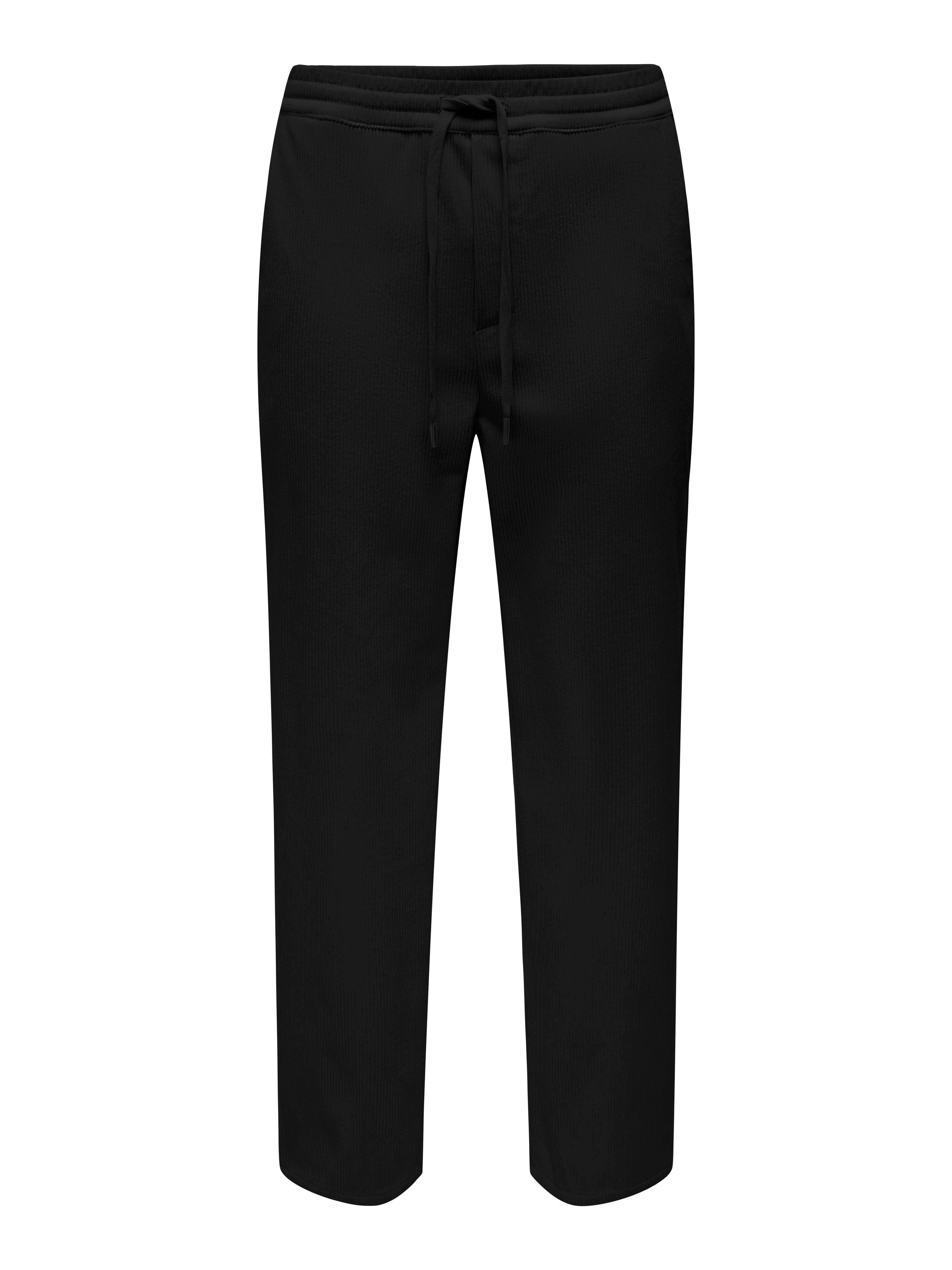 ONSSINUS Locker geschnitten Hose mit weitem Beinschnitt Black