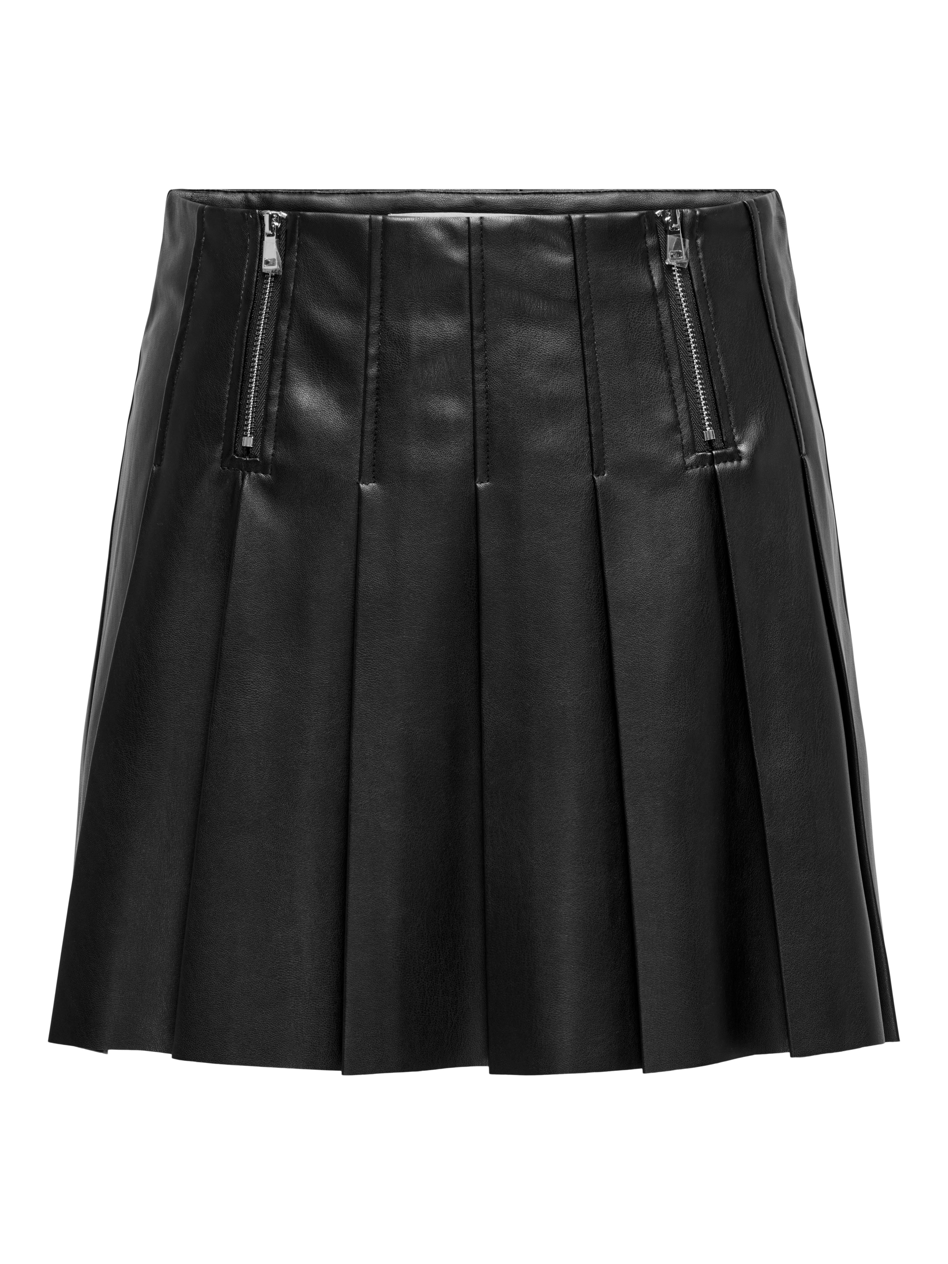 ONLIZARA Plissierter Rock Black