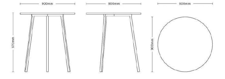 Hay Loop Stand Round High eettafel Ø90 wit onderstel, wit laminaat