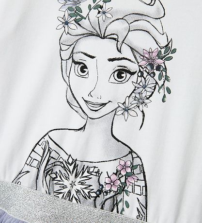 Name It Kjole - Frozen - NmfOkanna - Bright White