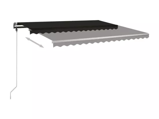 Auvent manuel rétractable sur pied 400x300 cm Anthracite