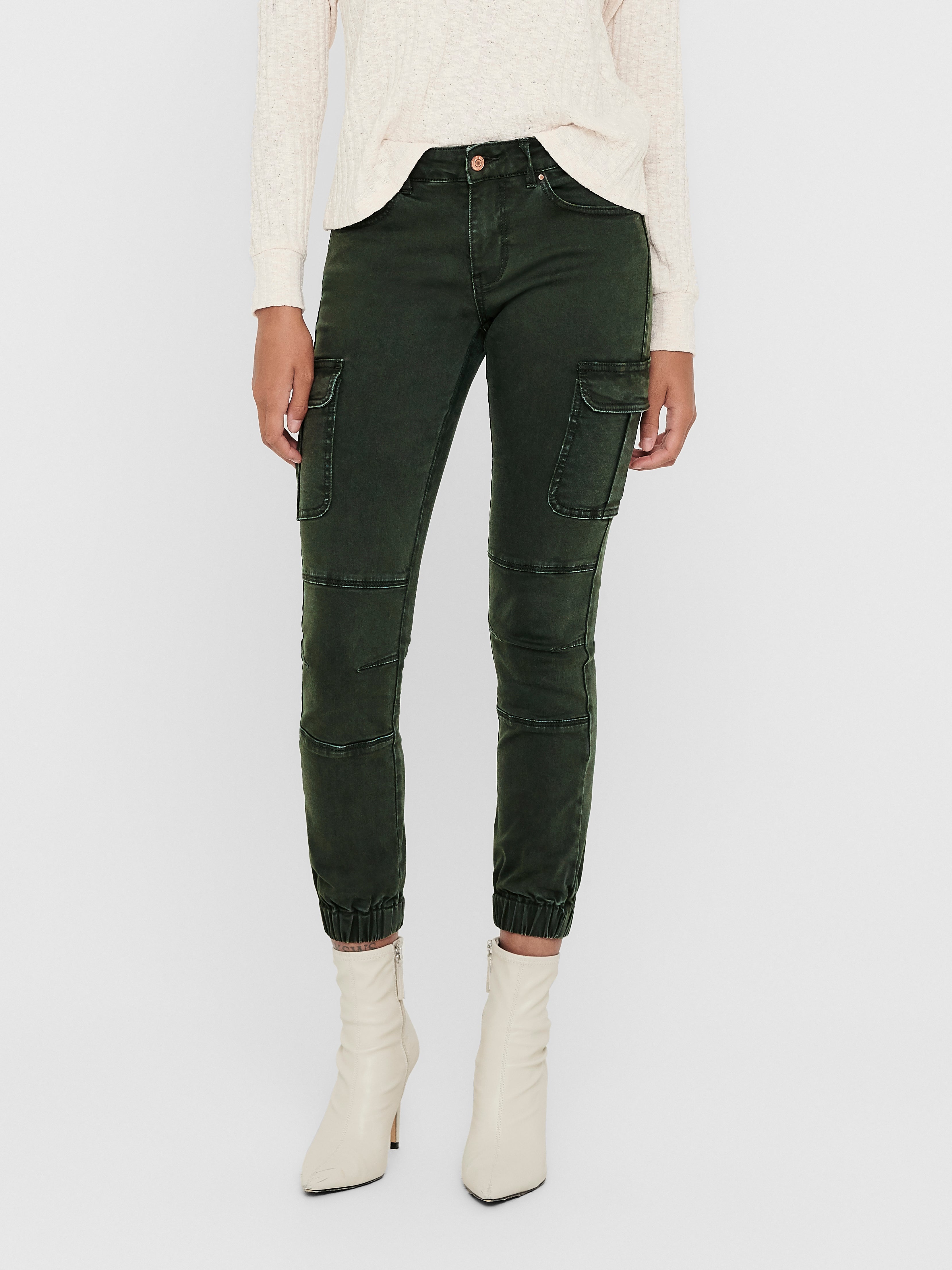ONLMISSOURI Mittlere Taille Slim Fit Cargo-Hose Rosin