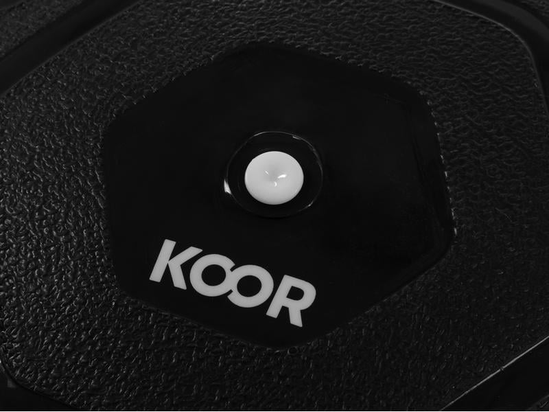 KOOR Gymnastikball 65 cm, Schwarz Sitzball für zu Hause, im Büro oder zum Trainieren