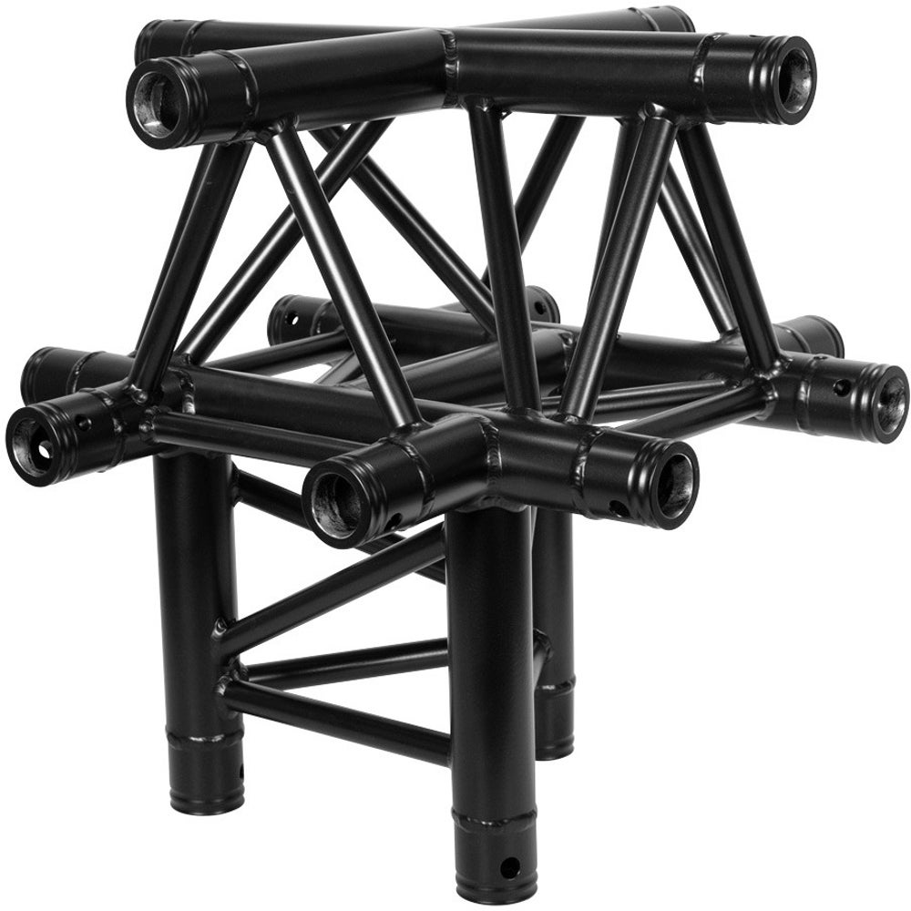Duratruss DT 33/2-C52-XD X-stuk + omlaag - mat zwart