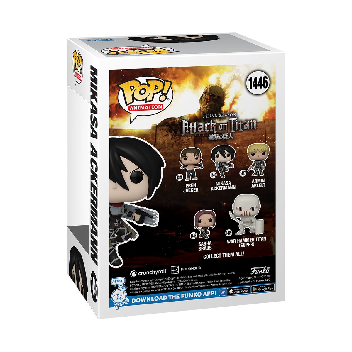 Mikasa Ackerman - Funko Pop! n°1446 | L'Attaque Des Titans Funko Pop!