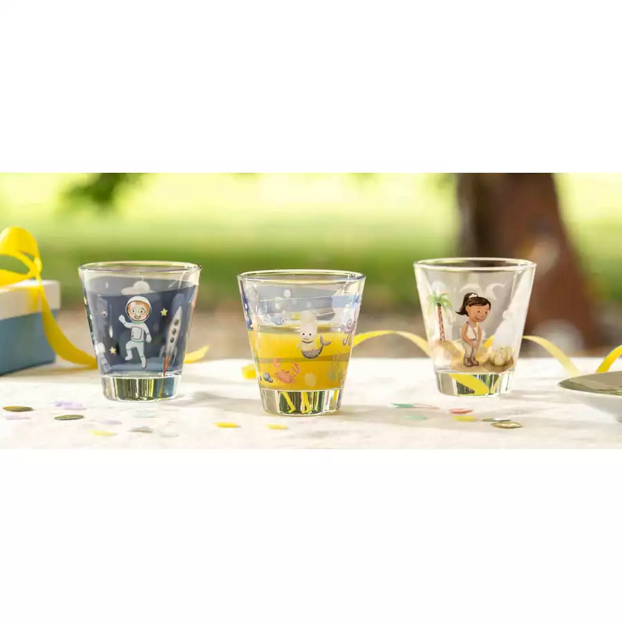 Leonardo Kindergläser sortiert Bambini Avventura 215 ml & 300 ml 12er Set bunt