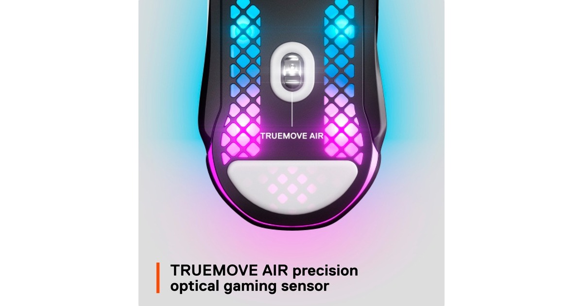 SteelSeriesAerox 5 gaming muis  (Zwart, 18.000 dpi, RGB leds)