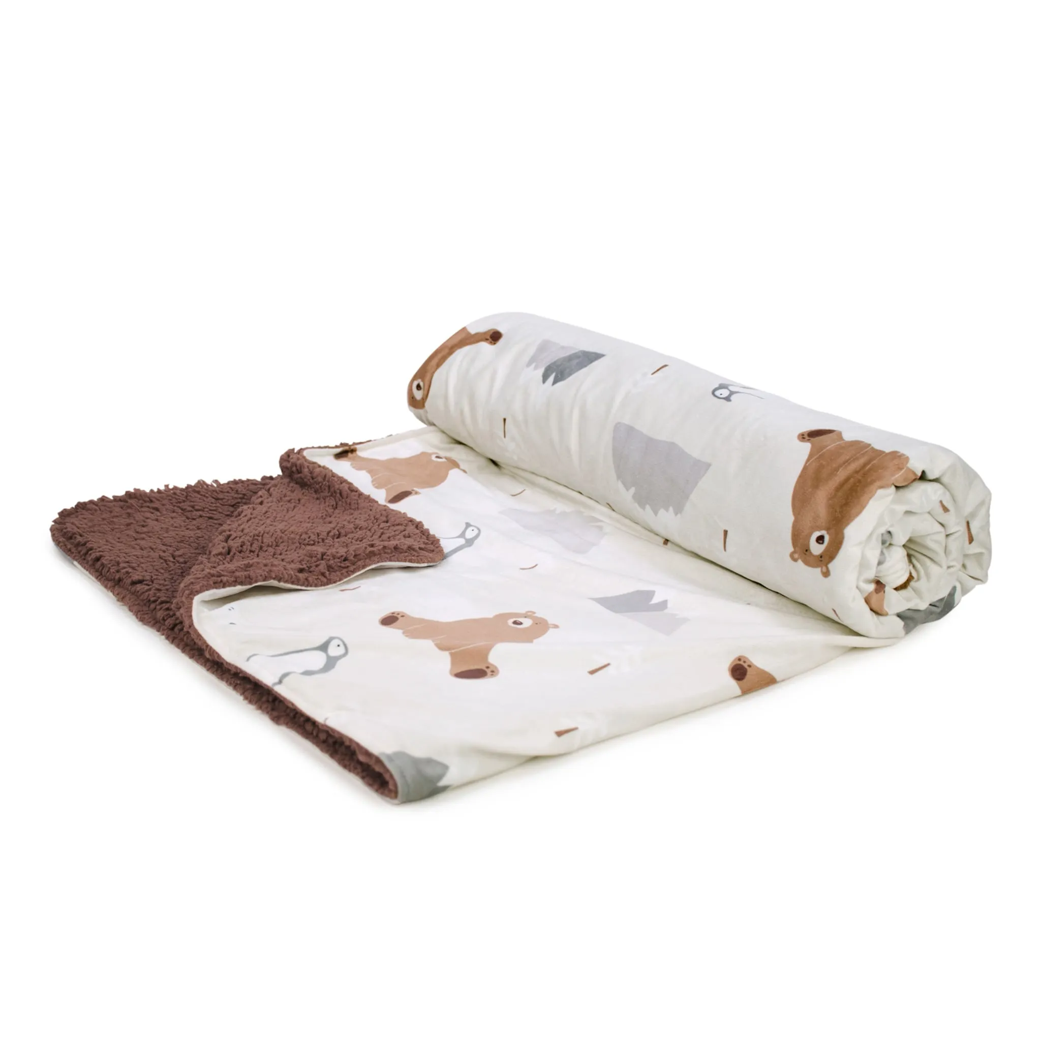 Attitudes Import Couverture Peluche Animaux