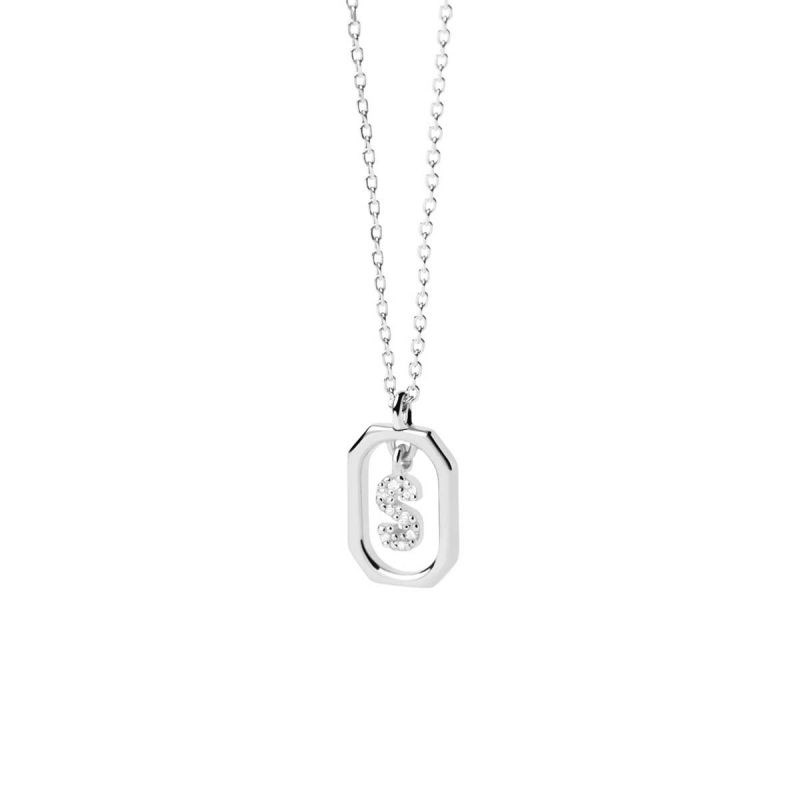 PDPAOLA Collier en argent - Mini Lettre S - CO02-530-U