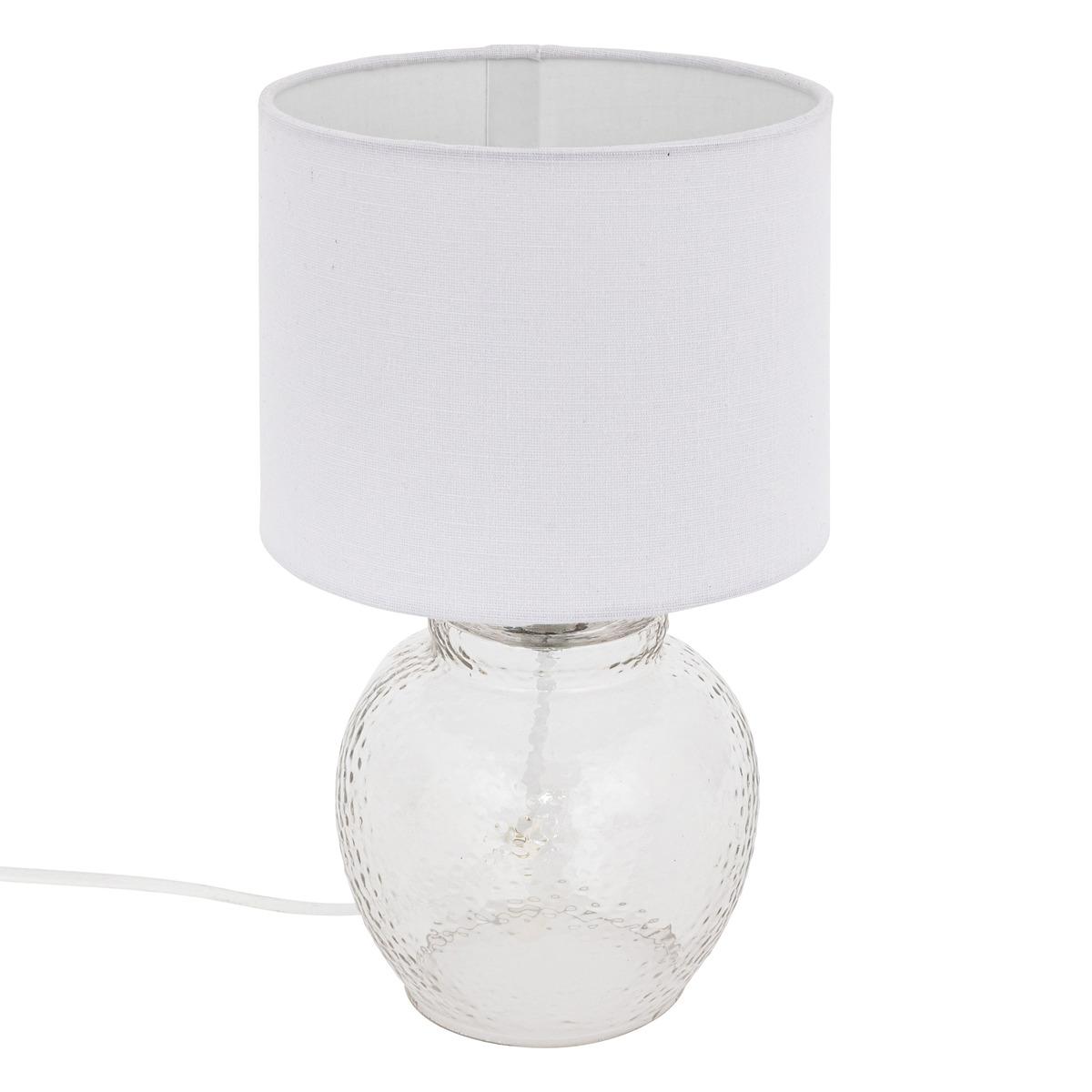 LAMPE A POSER TEVA VERRE TRANSPARENT H.30CM