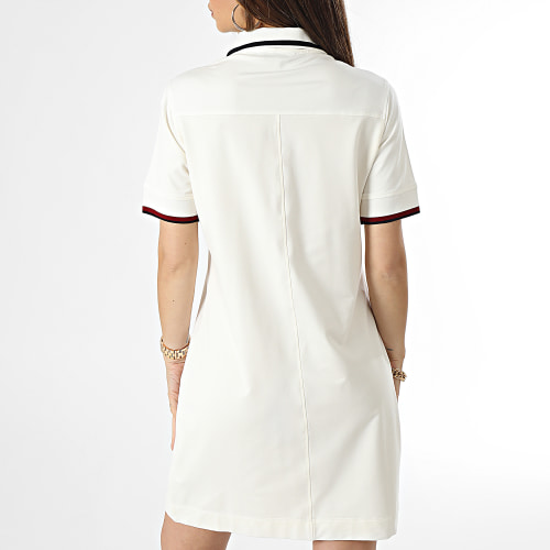 Robe Polo Manches Courtes Femme Reg Split Global 8848 Beige Clair
