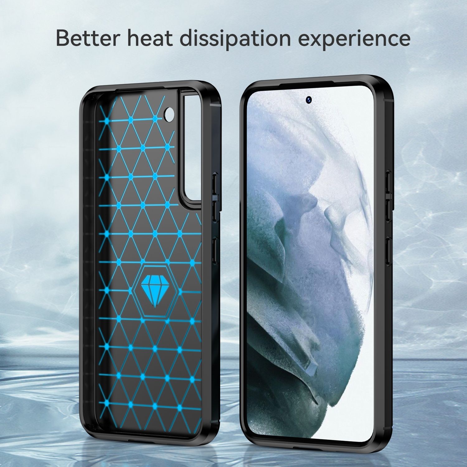 Hülle Handy Schutz für Samsung Galaxy S23 Plus Ultra Case Cover Carbon Optik Neu