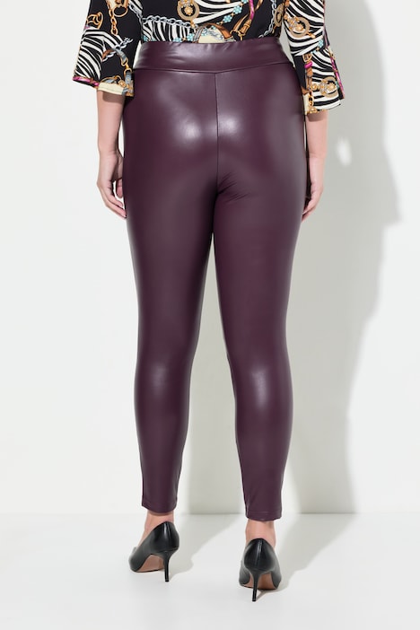 Leggings, Skinny Fit, Lederoptik, Elastikbund