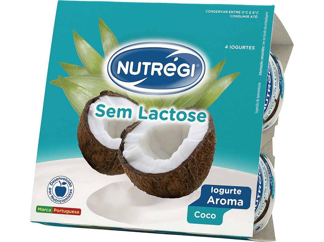 IOGURTE NUTRÉGI SEM LACTOSE AROMA CÔCO 4X120G