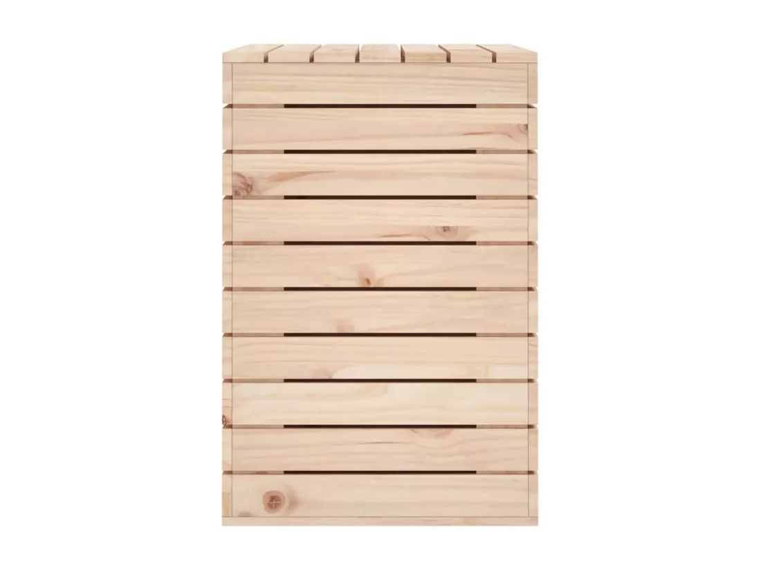 Panier à linge 88,5x44x66 bois massif de pin