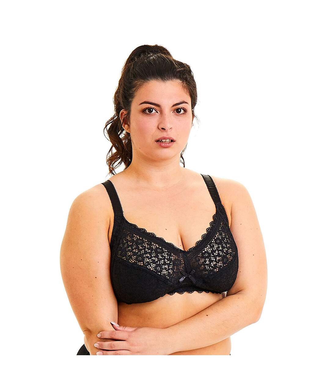 Soutien-gorge souple sans armatures noir Elena POMMPOIRE