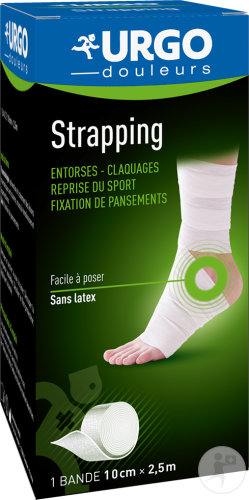 Urgo Douleurs Strapping Sans Latex 2,50m x 10cm 1 Bande