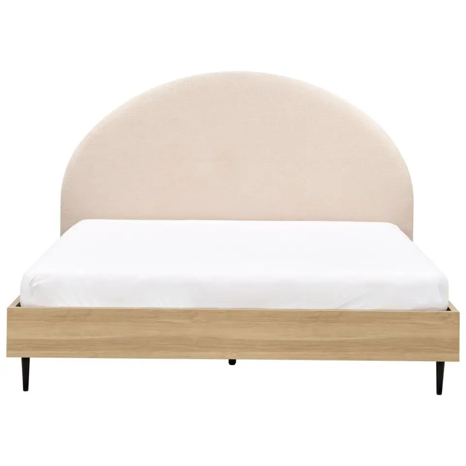 MILLAY - Bed - Beige - 180 x 200 cm - Bouclé