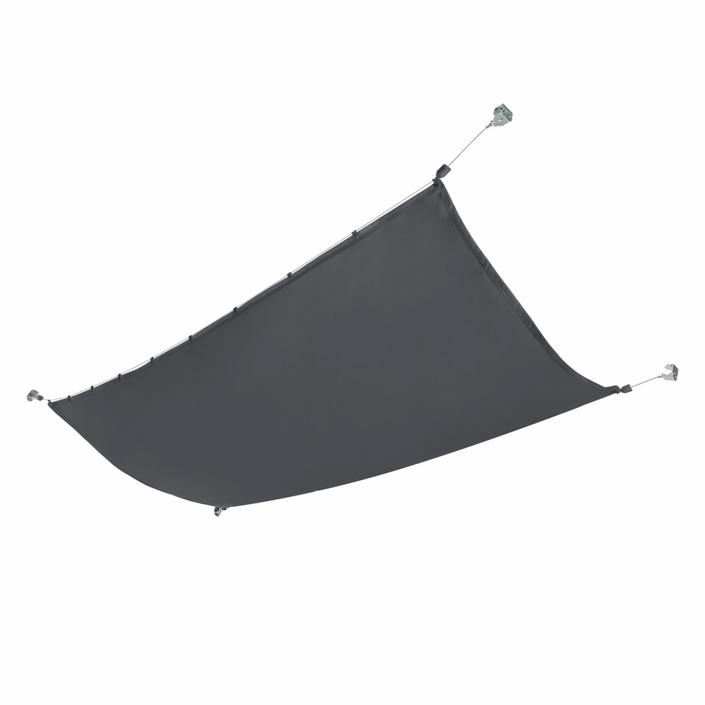 Voile d'ombrage rétractable spf 50 hydrofuge 140 x 270 cm gris foncé