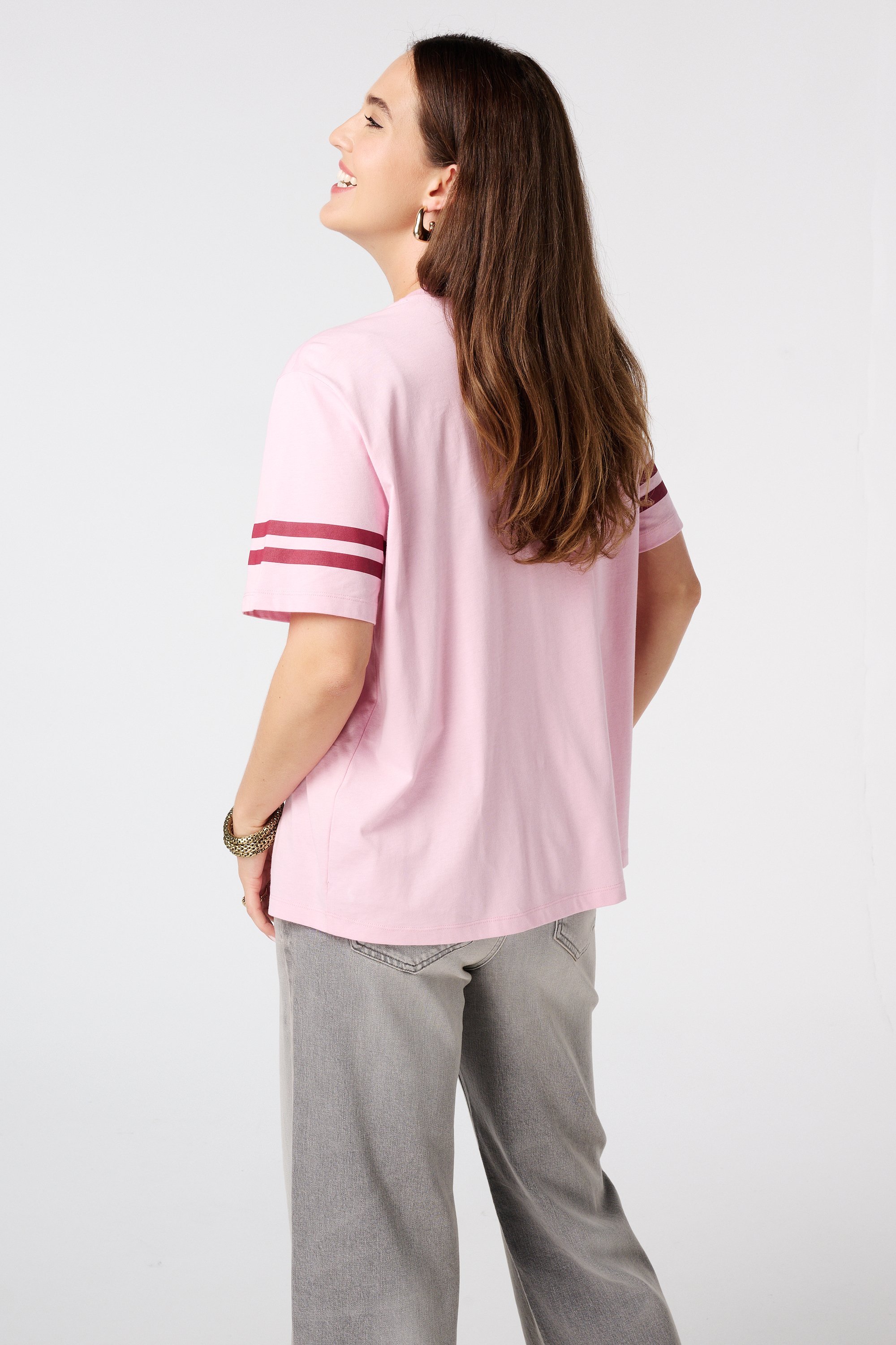T-shirt met pailletten Licht pink