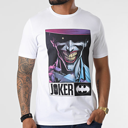 Tee Shirt Joker Say Cheese Blanc