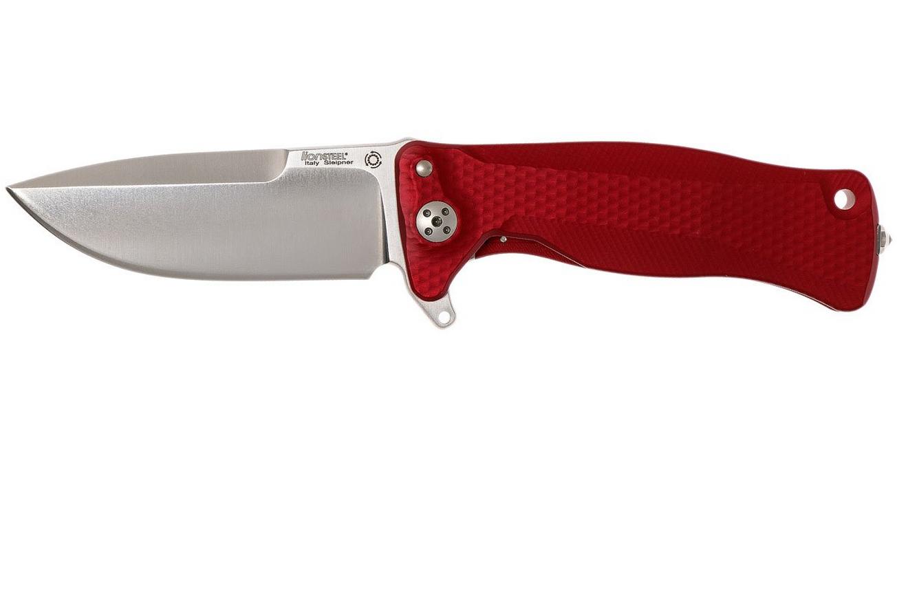 LionSteel SR11 Aluminum Red, satin blade, SR11 A RS zakmes