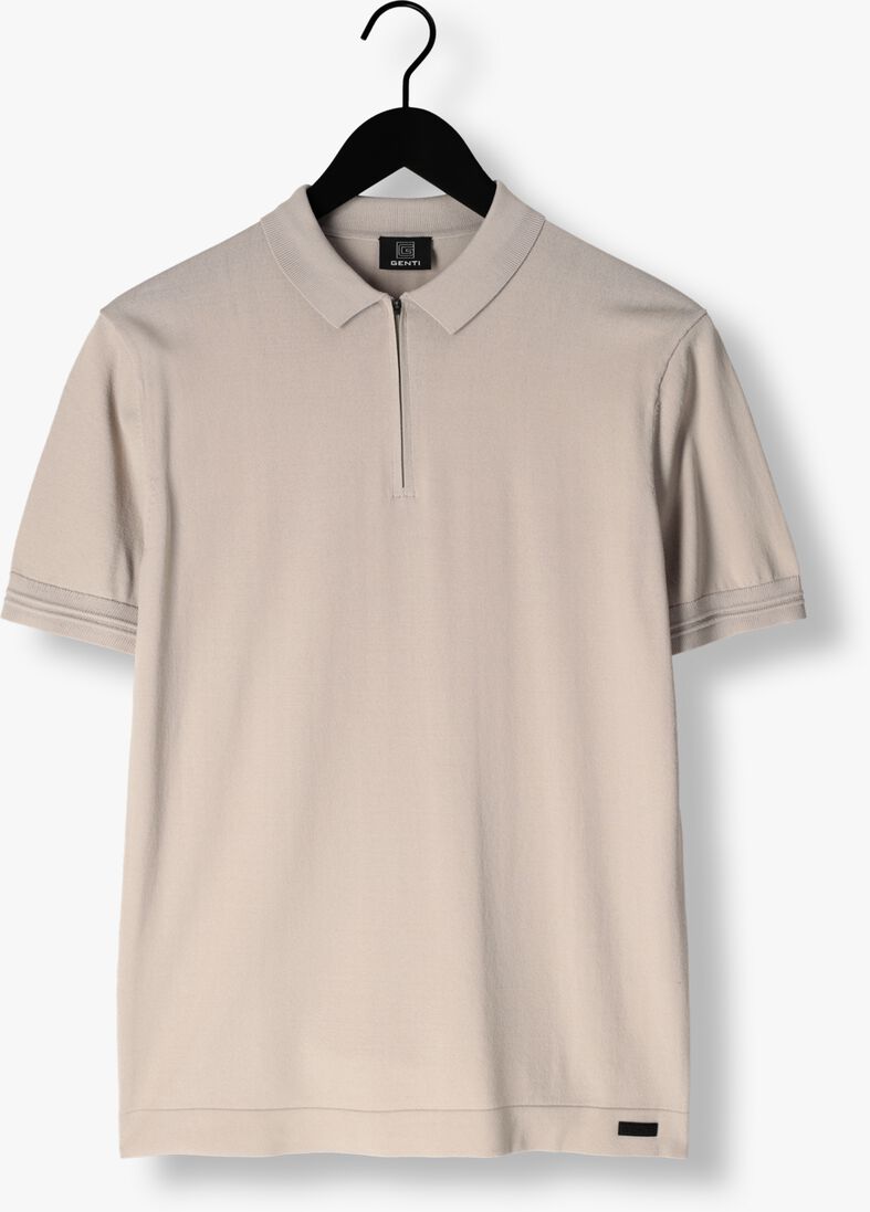 beige genti polo polo zip ss k2053-1260