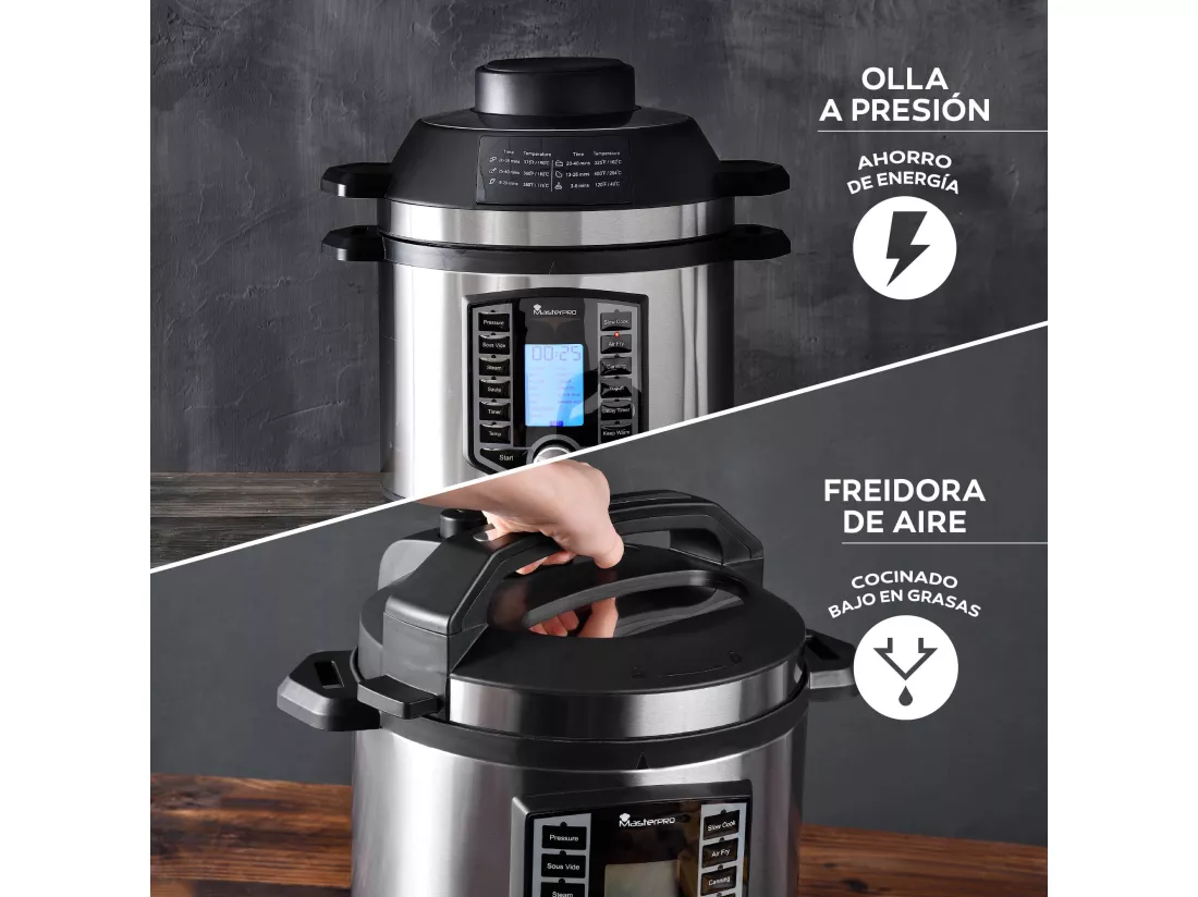 Kit de friteuse à air pour autocuiseur 6L 1500W + pulvérisateur d'huile MasterPRO
