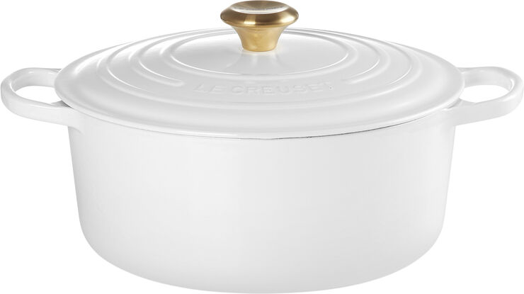 Le Creuset Rund støbejernsgryde 6,7L White White