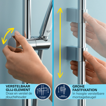 Grohe doucheset Quickfix Vitalio Start 1 stand chroom