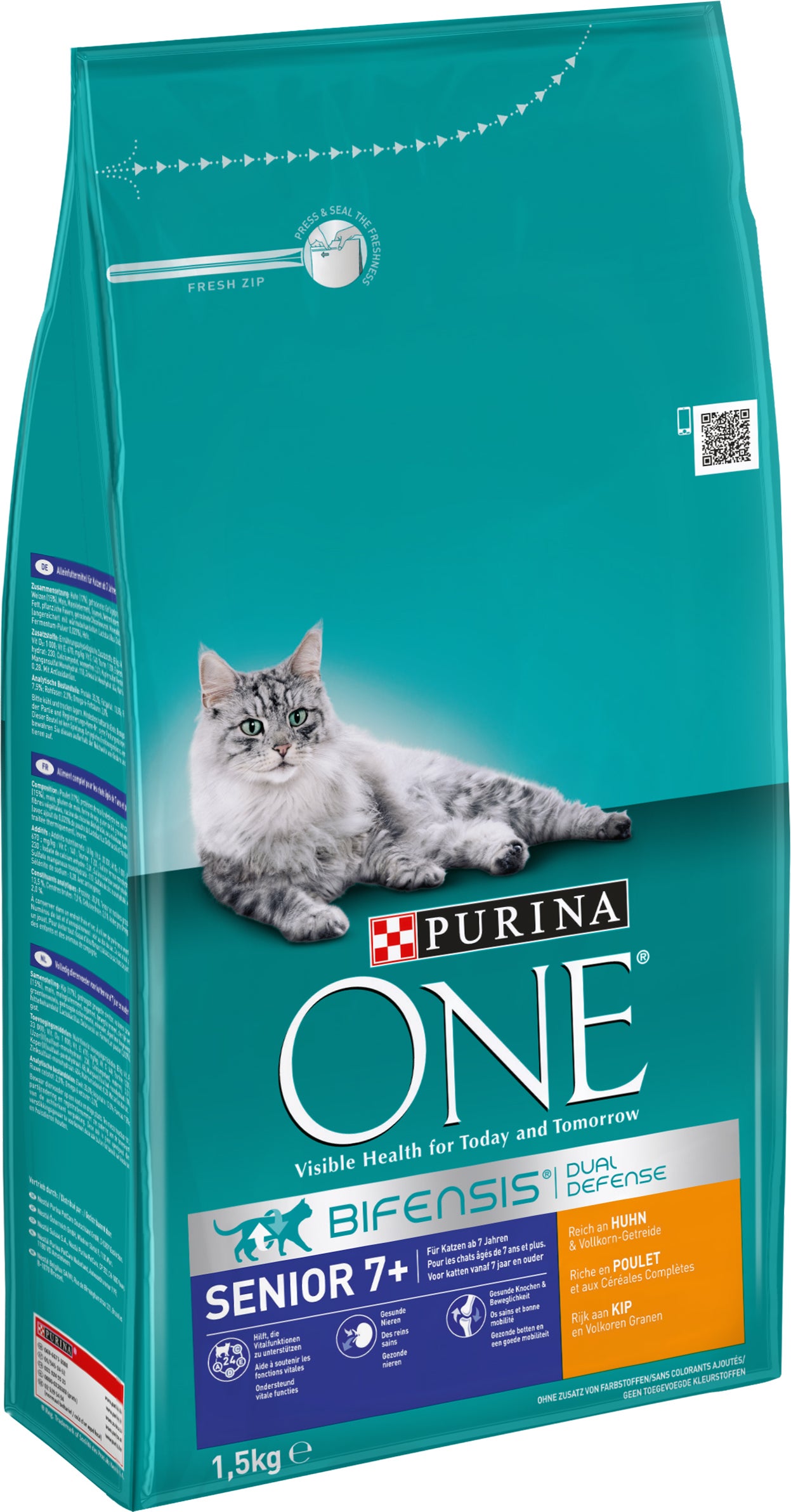 Purina One Bifensis kattenvoer senior kip&volkorenrijst 1,5 kg