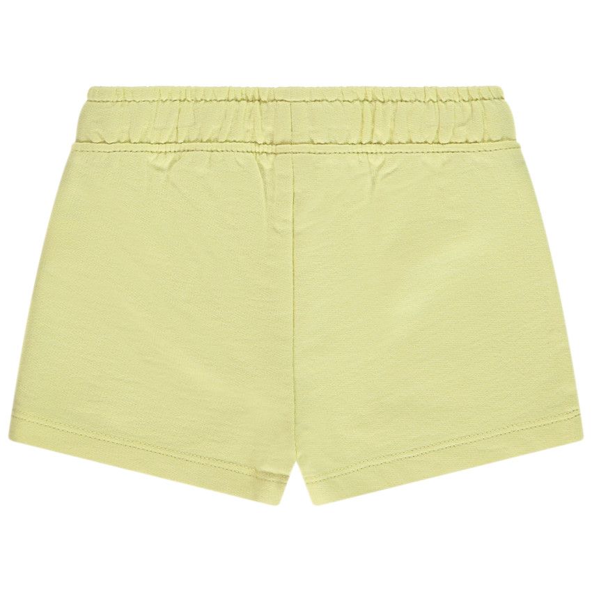 Short uni en molleton avec sugar print fleur hawaiienne pour bébé fille - Jaune