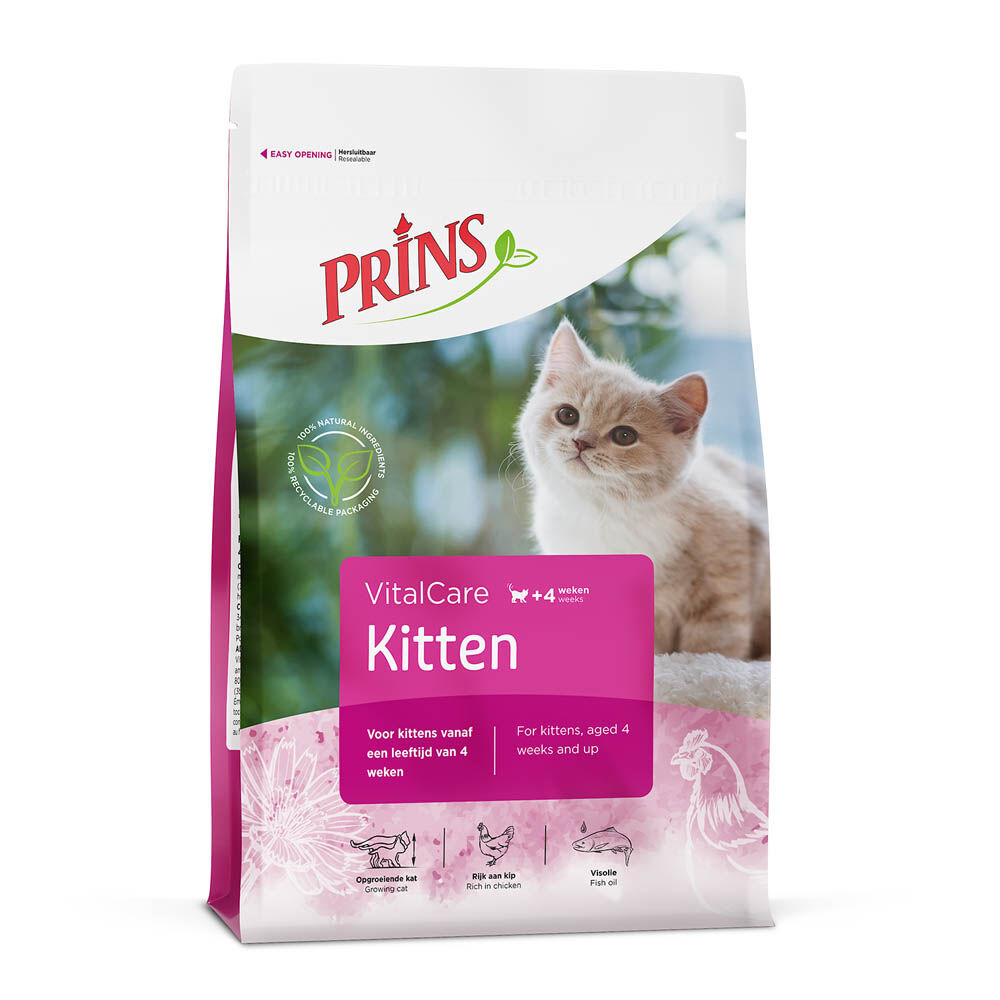Prins VitalCare Kitten - Kattenvoer - 4 Kilogram - gevogelte