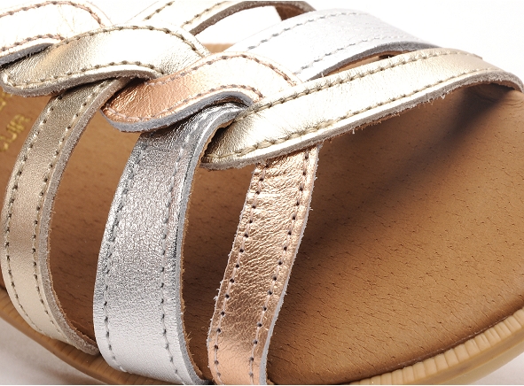 Bellamy nu pieds enfant fillette unit bronze