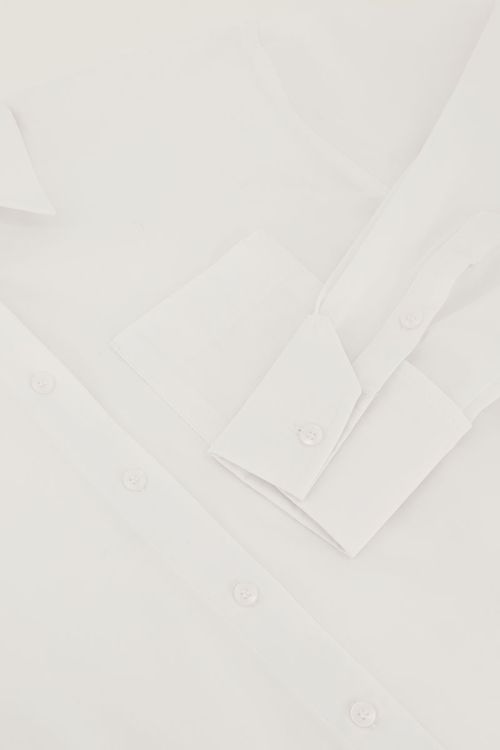 Oversized witte blouse met borstzak