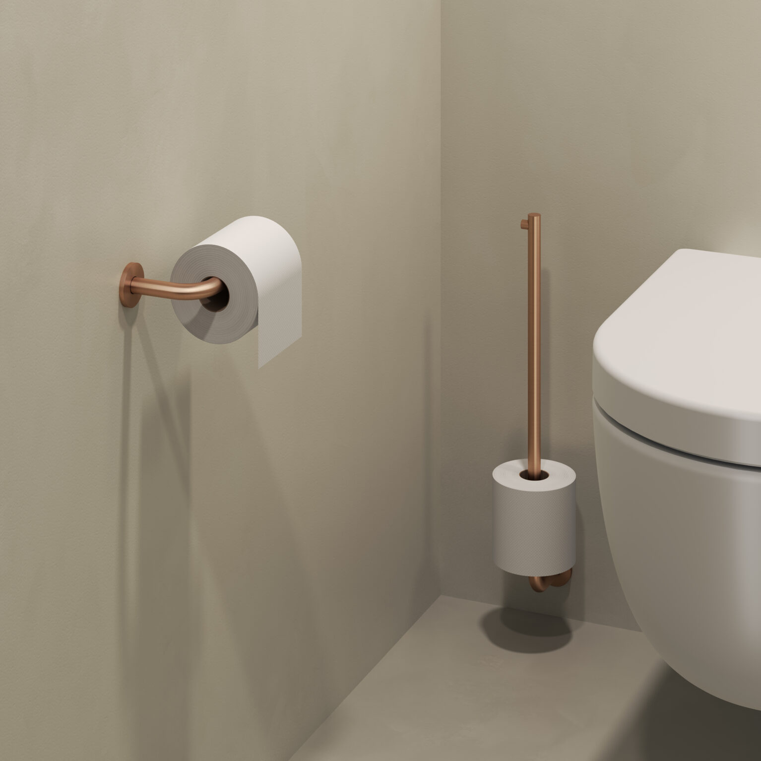 Clou Kaldur toiletrolhouder brons geborsteld