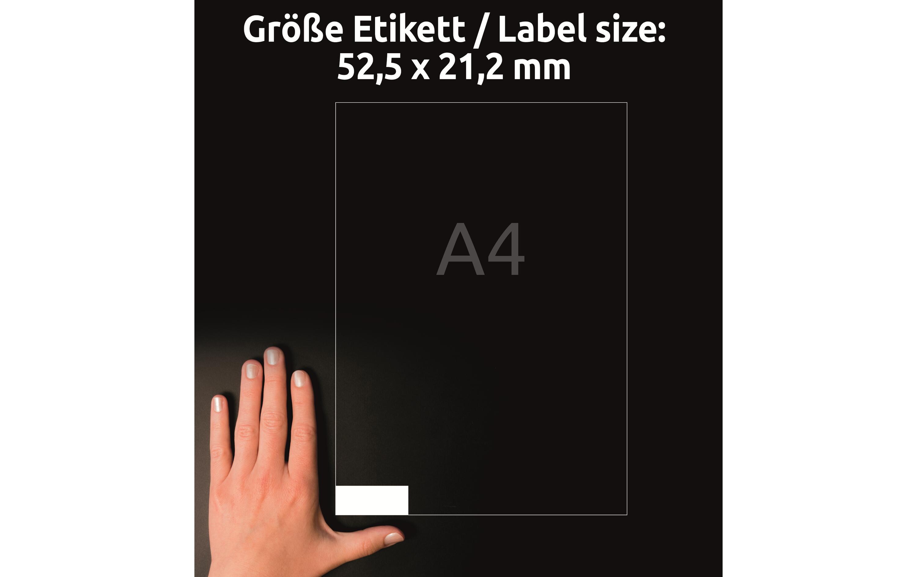 Universal-Etiketten 3668 52.5 x 21.2 mm, 100 BlattWeisse Aufkleber, permanent haftend