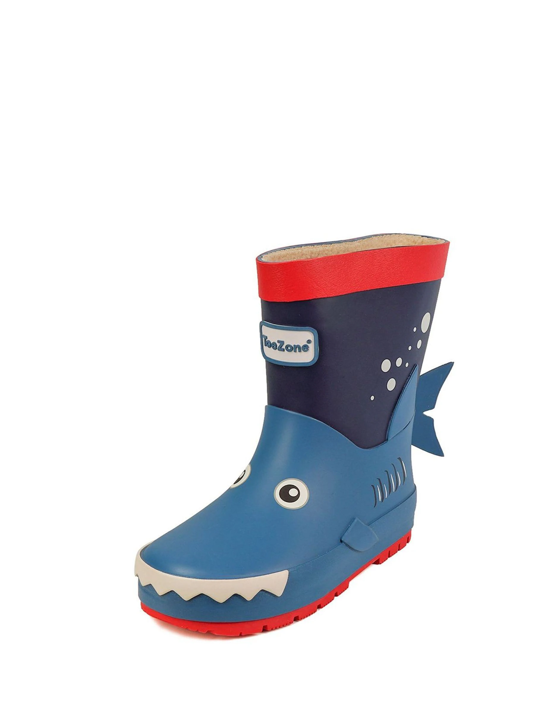ToeZone blauwe regenlaarzen met haaienprint