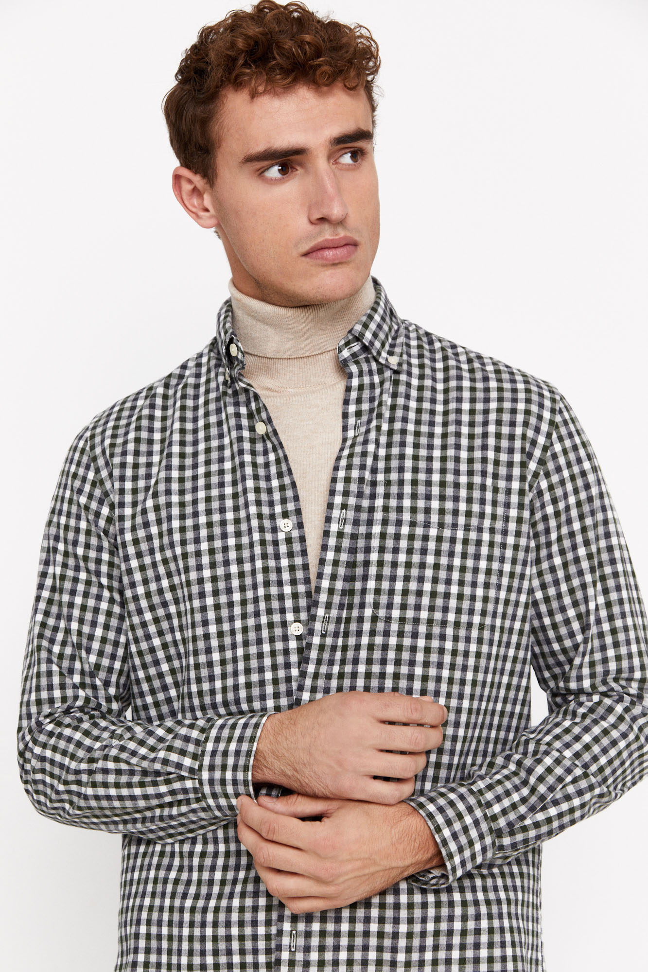 camisa de sarja xadrez