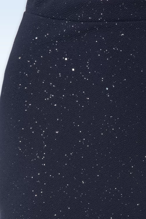 Vintage Chic for Topvintage Glory Glitter pencil rok in navy
