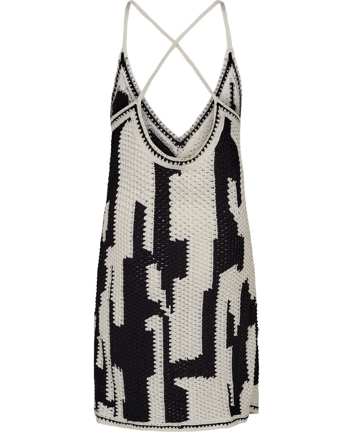 Lala Berlin Dress Kaleen Black white crochet