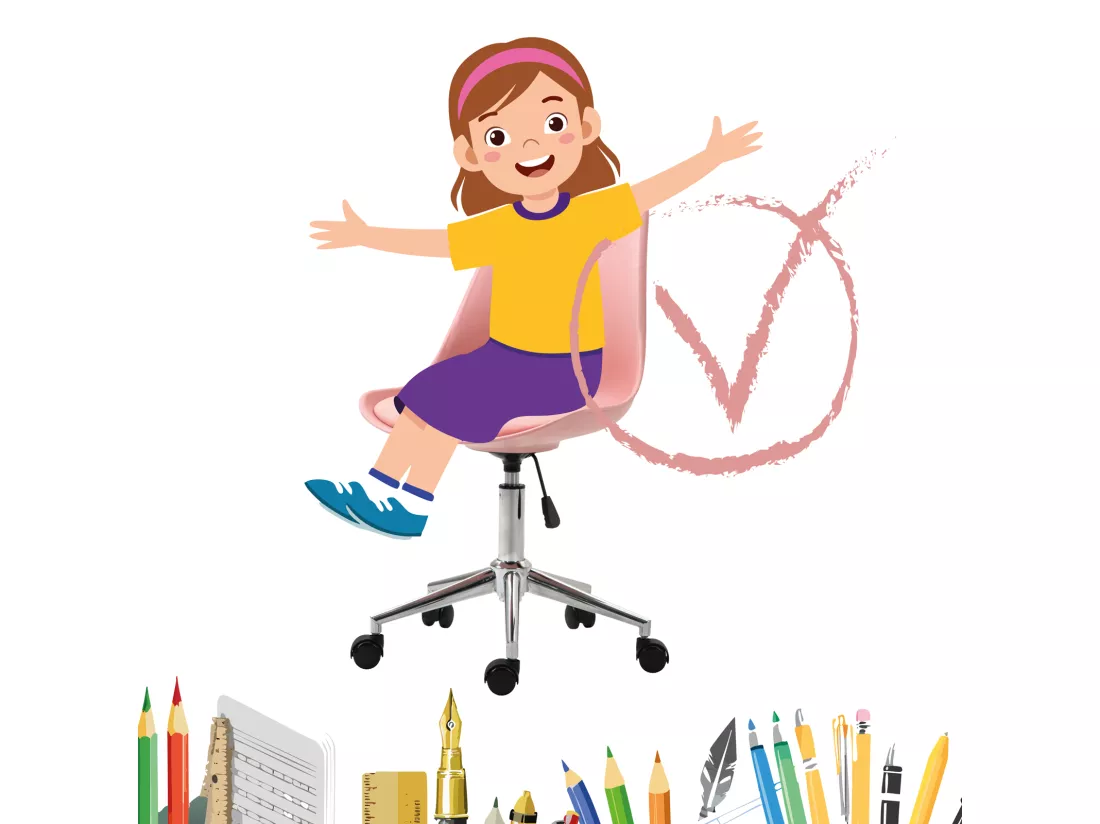 SVITA EDDY chaise de bureau pour enfants chaise pivotante chaise de bureau pour enfants rose
