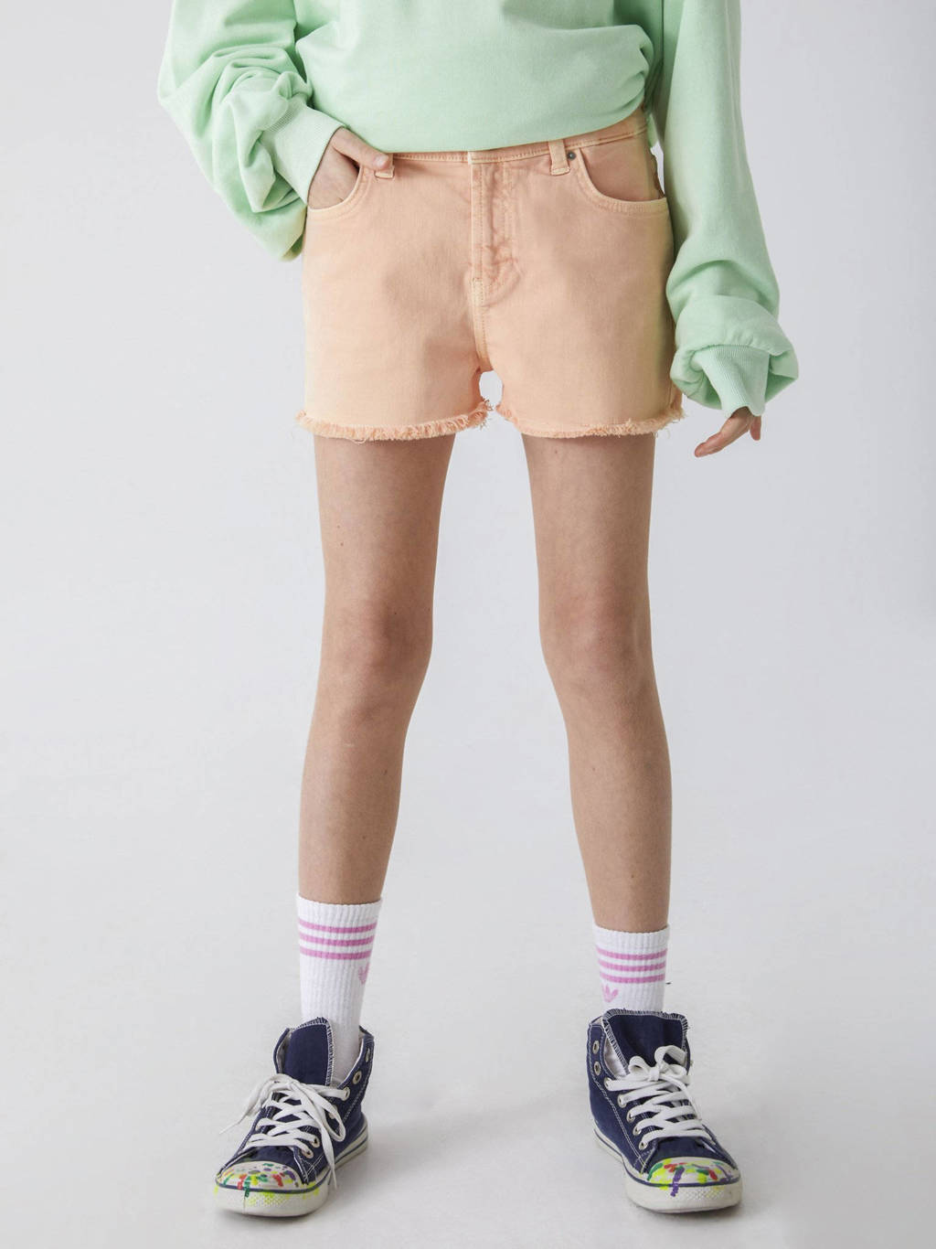 LTB high waist slim fit short LAYLA G perzik