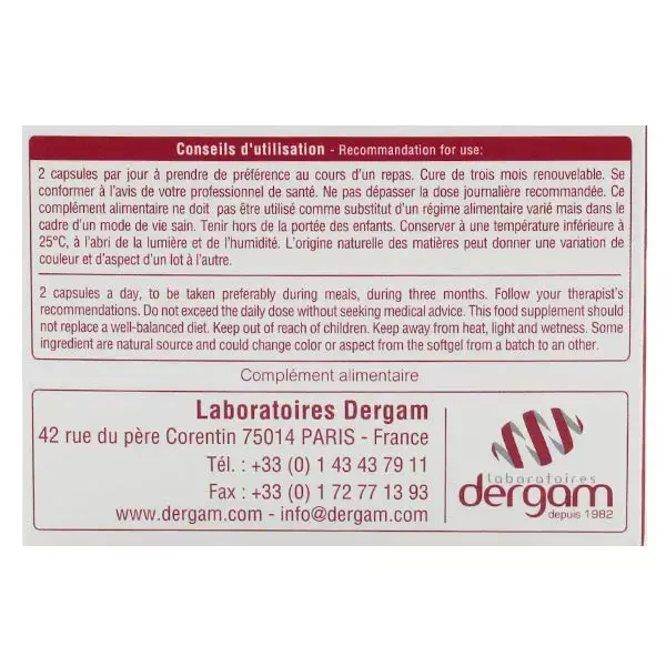 Dergam SPM 600 60 cápsulas