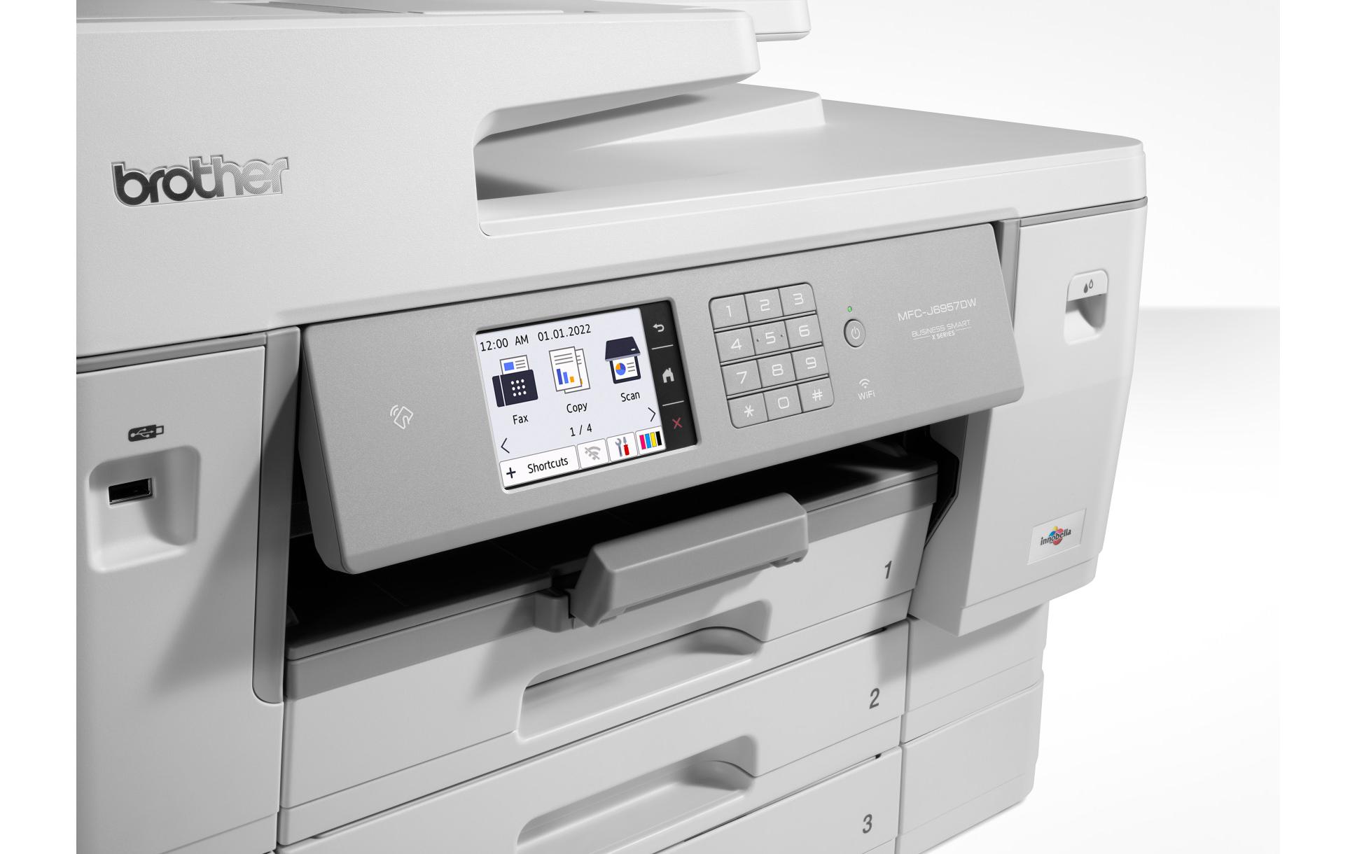 Multifunktionsdrucker MFCJ6957DW<br>Professioneller A3-Wireless-FarbTintenstrahl-All-in-One mit erstklassigen Papierverarbeitungsfunktionen
