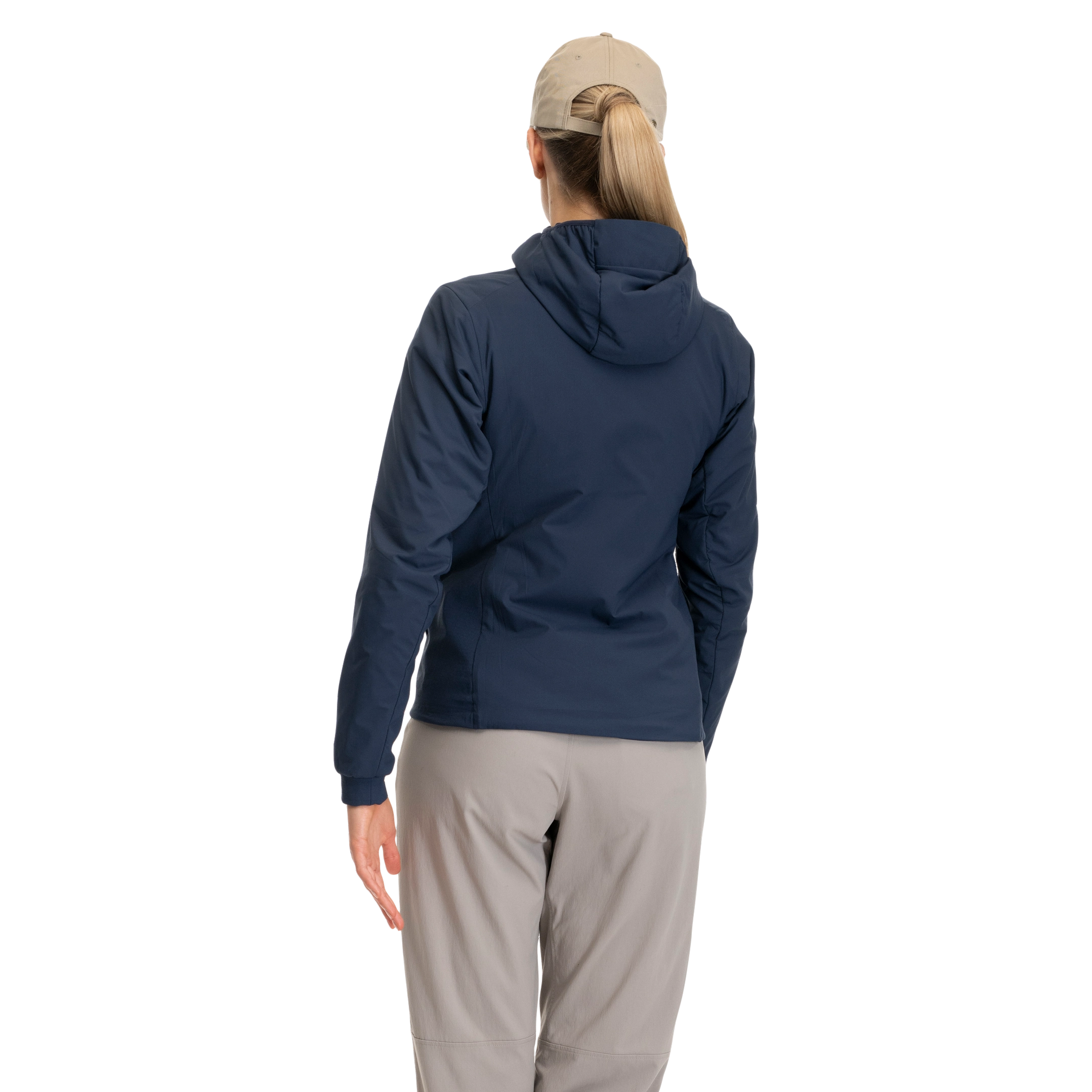 Holo Insulated Hood Jacket Women Navy Blue