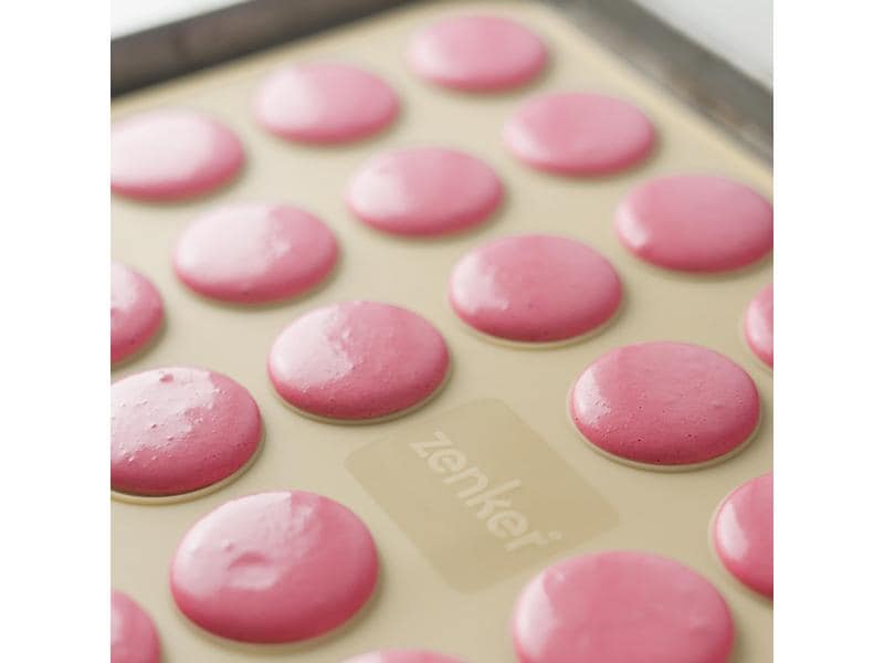 Zenker Backmatte Sweet Sensation 1 Stück Backunterlage aus Silikon für Macarons