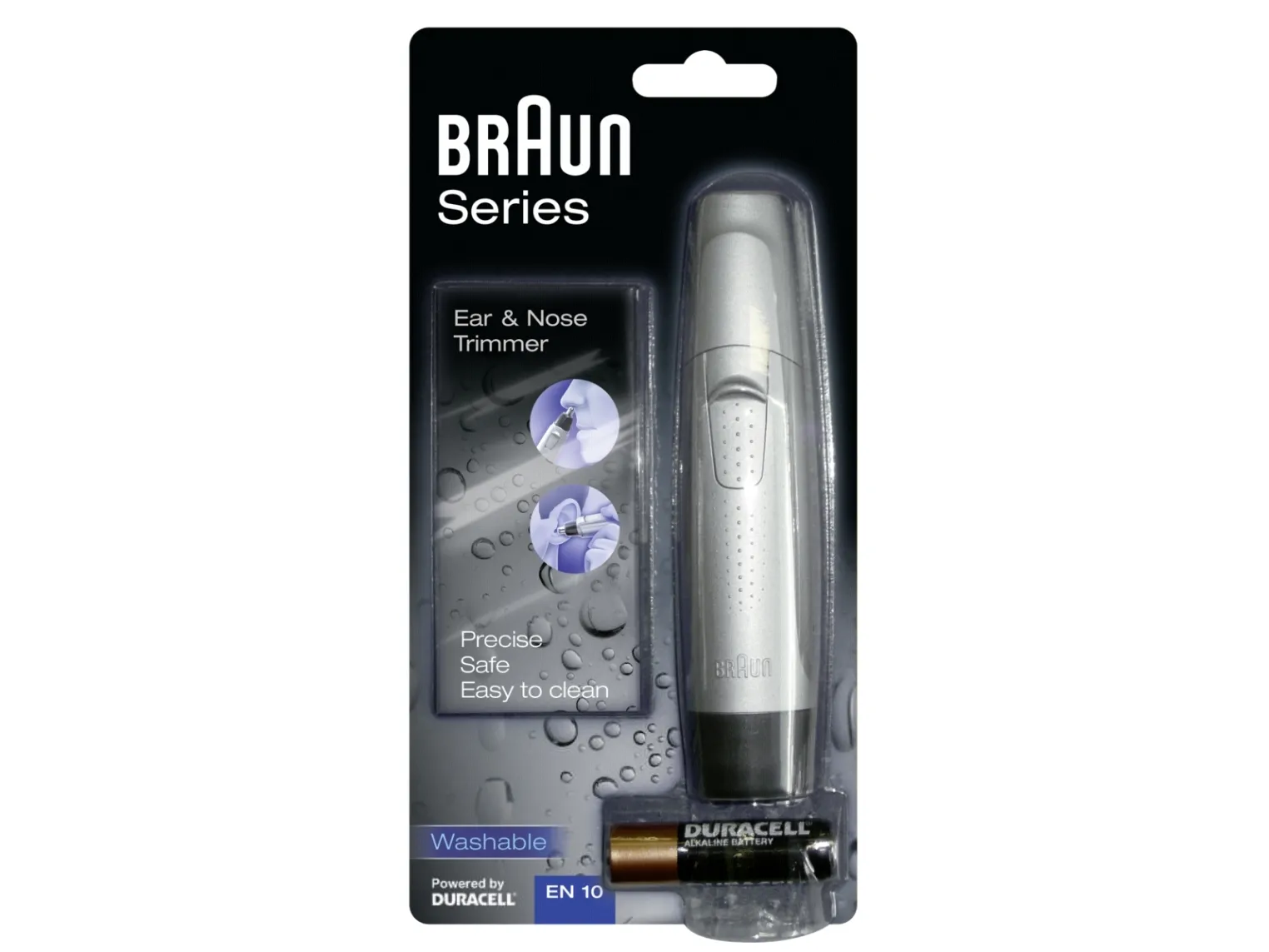 Braun Exact EN 10 - Næsehårs Trimmer - trådløs - sølv/sort