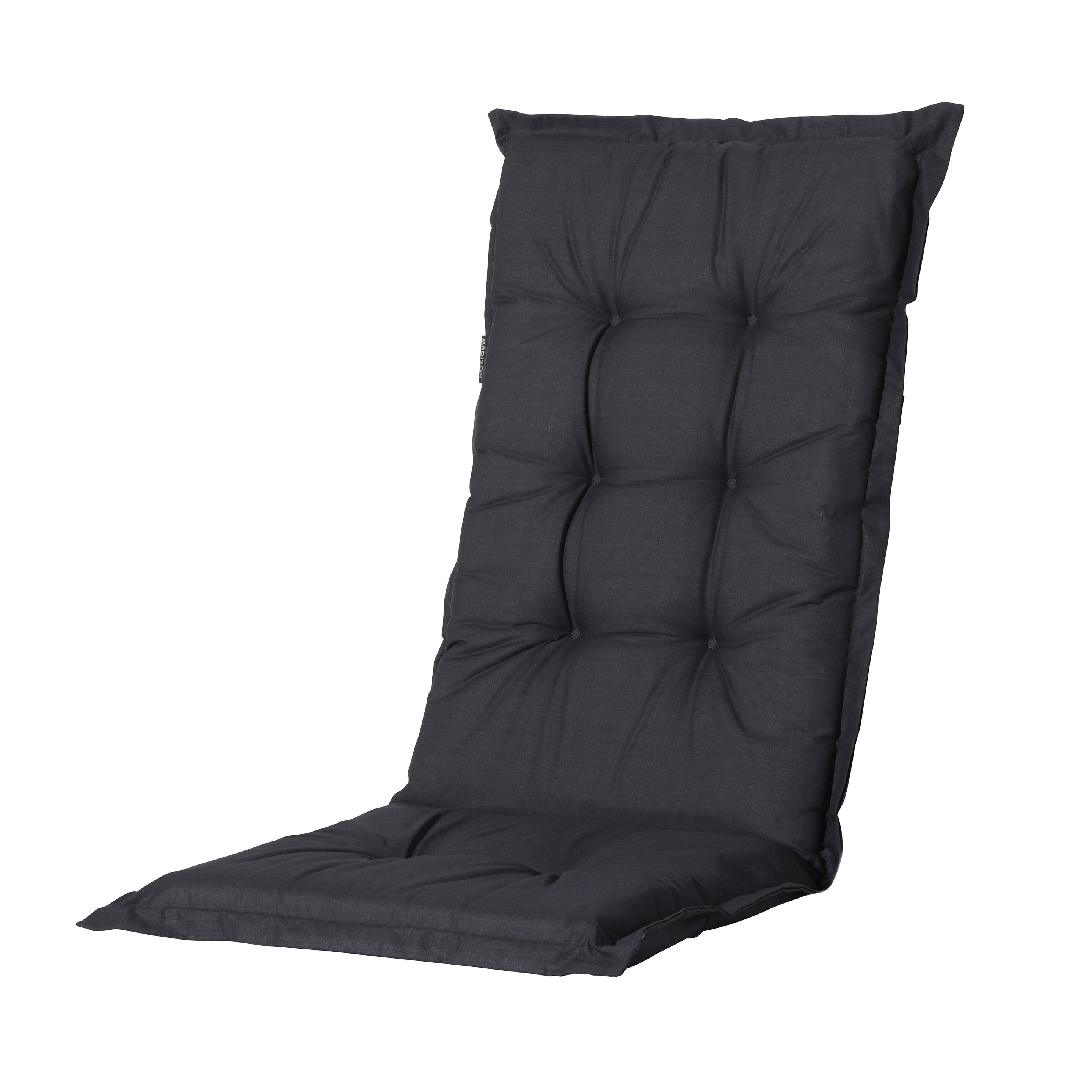 Madison Basic black Tuinstoelkussen - Set van 4