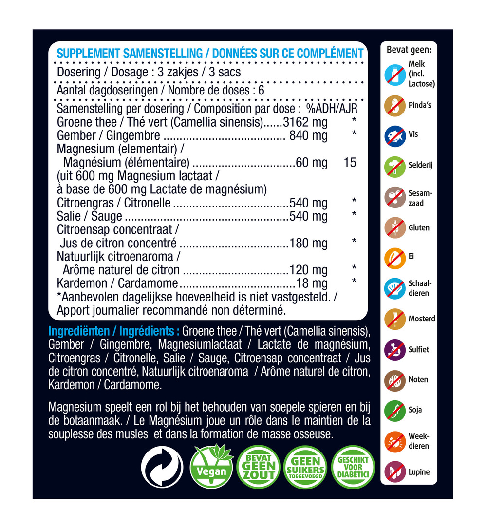 Lucovitaal Magnesium Groene Thee (20 zakjes)